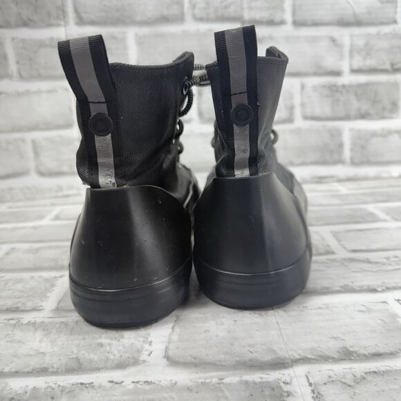 Hunter Unisex Dipped Canvas High-Top Sneakers Black Size M10/W12 - Picture 7 of 12